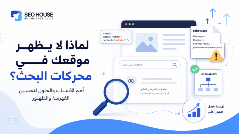 لماذا لا يظهر موقعك في محركات البحث